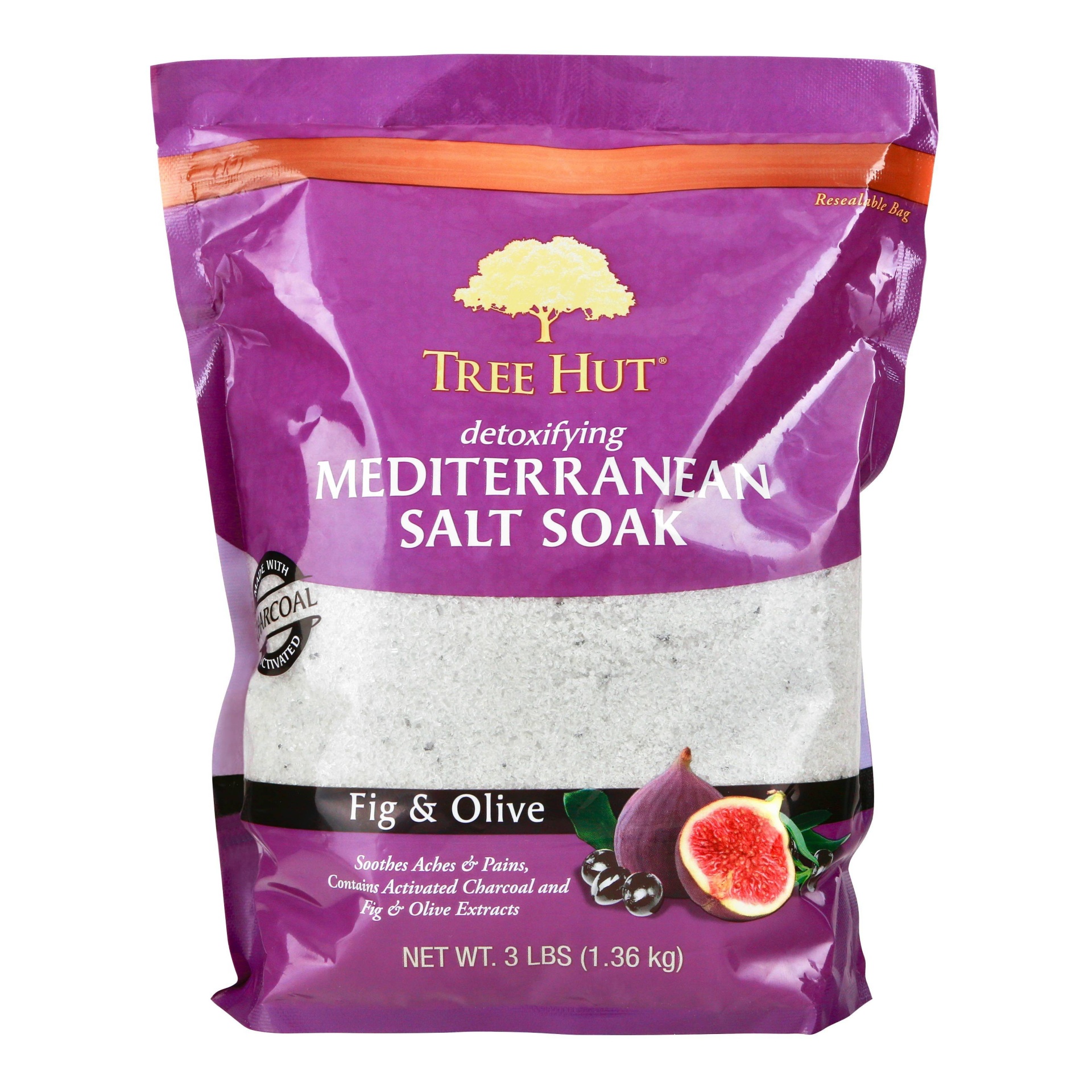 slide 1 of 1, Tree Hut Detoxifying Mediterranean Epsom Salt Soak Fig & Olive, 3 lb