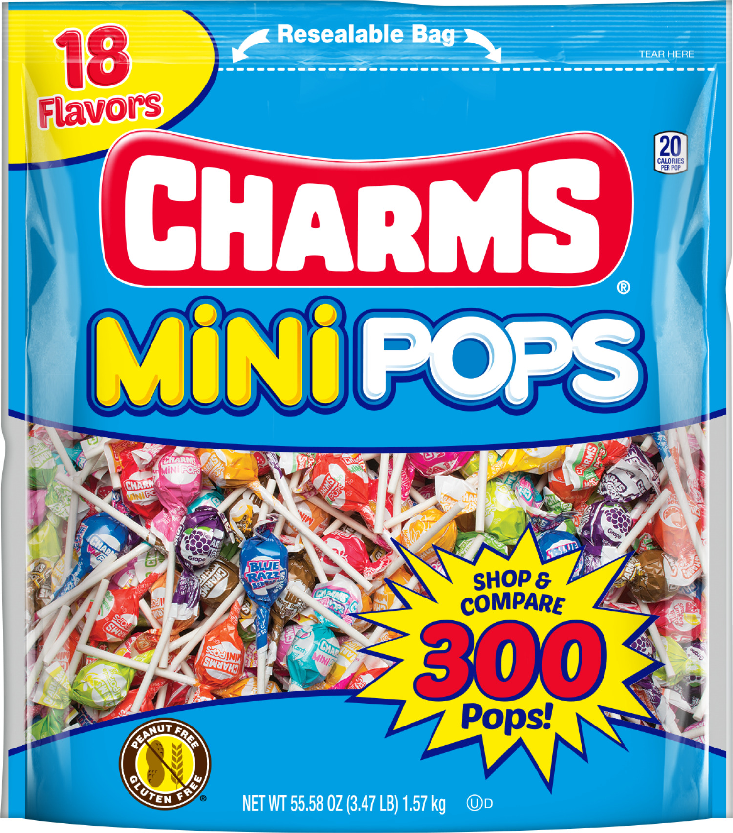 slide 1 of 1, Charms Mini Pops Assorted Flavors - 300 ct, 300 ct