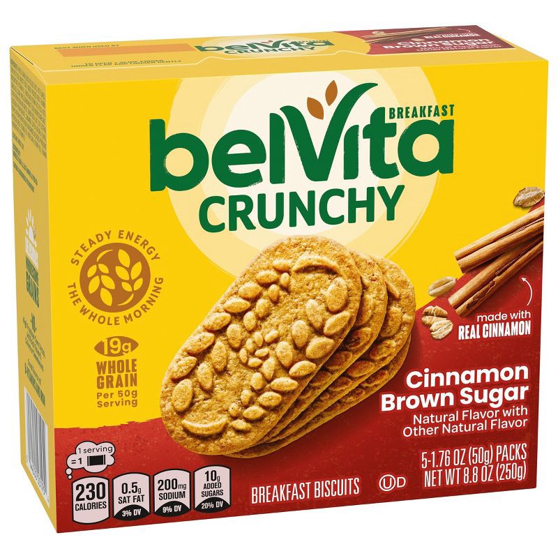 slide 3 of 14, BelVita Cinnamon Brown Sugar Breakfast Biscuits - 8.8oz/5pk, 5 ct; 8.8 oz