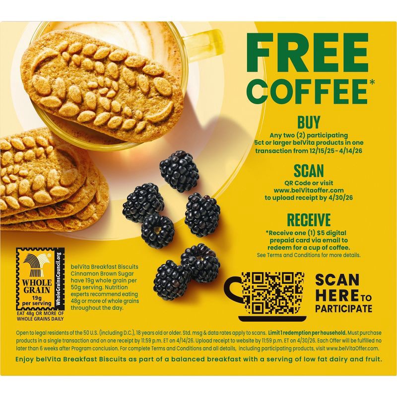 slide 19 of 19, BelVita Cinnamon Brown Sugar Breakfast Biscuits - 8.8oz/5pk, 5 ct; 8.8 oz