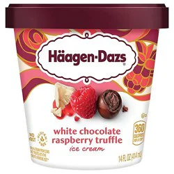 Haagen-Dazs White Chocolate Raspberry Truffle Ice Cream - 14 Oz