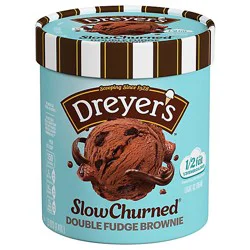 Dreyers Edys Ice Cream Slow Churned Light Double Fudge Brownie - 1.5 Quart