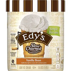 Edy's And Dreyer's Slow Churned Vanilla Bean Light Ice Cream - 1.5 Quart