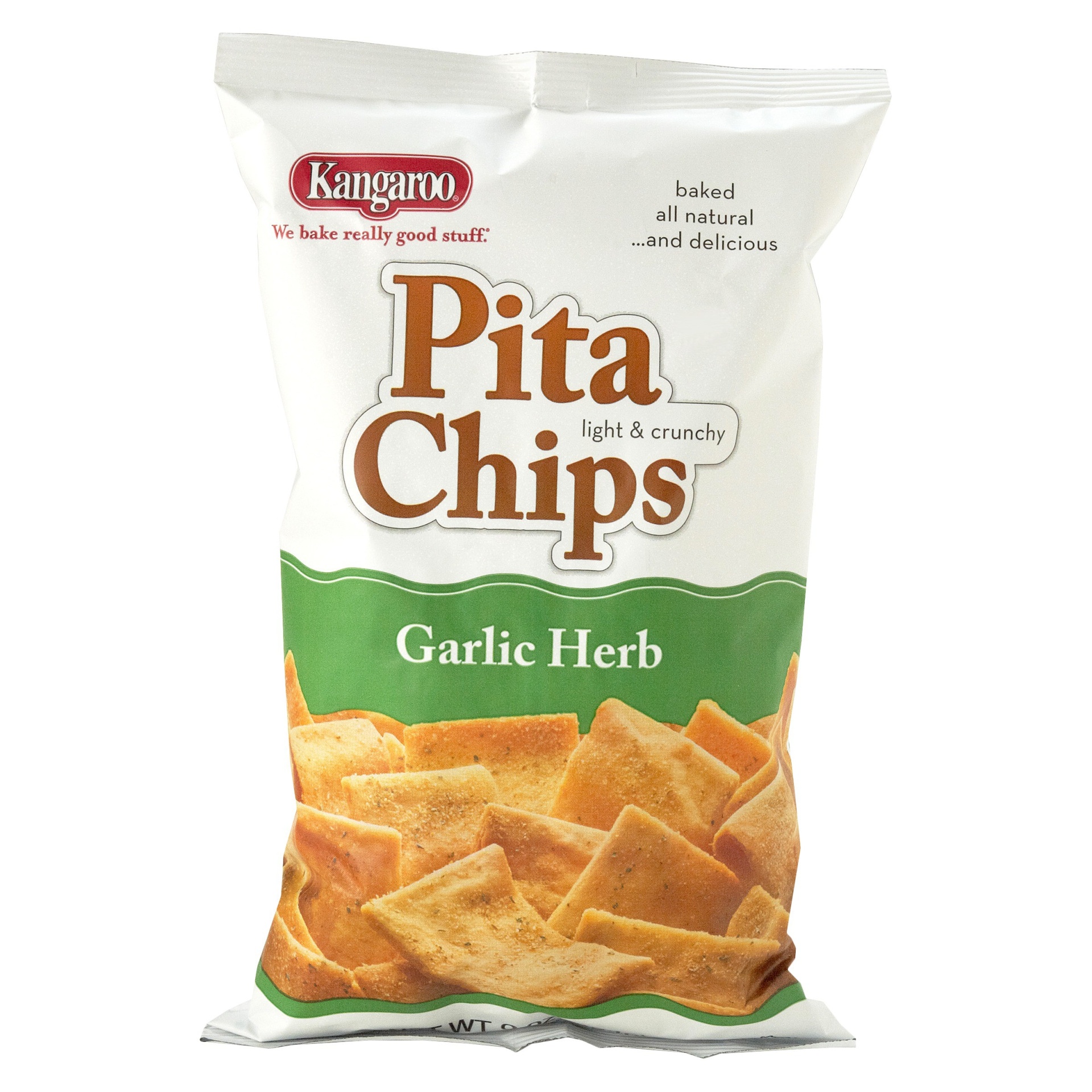 slide 1 of 1, Kangaroo Garlic Herb Pita Chips, 9 oz