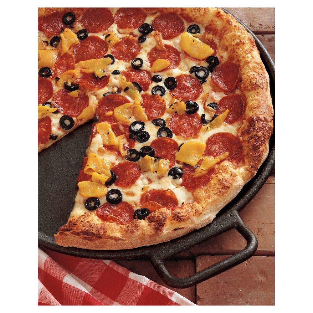 slide 2 of 4, Lodge 14" Cast Iron Pizza Pan Black, 1 ct