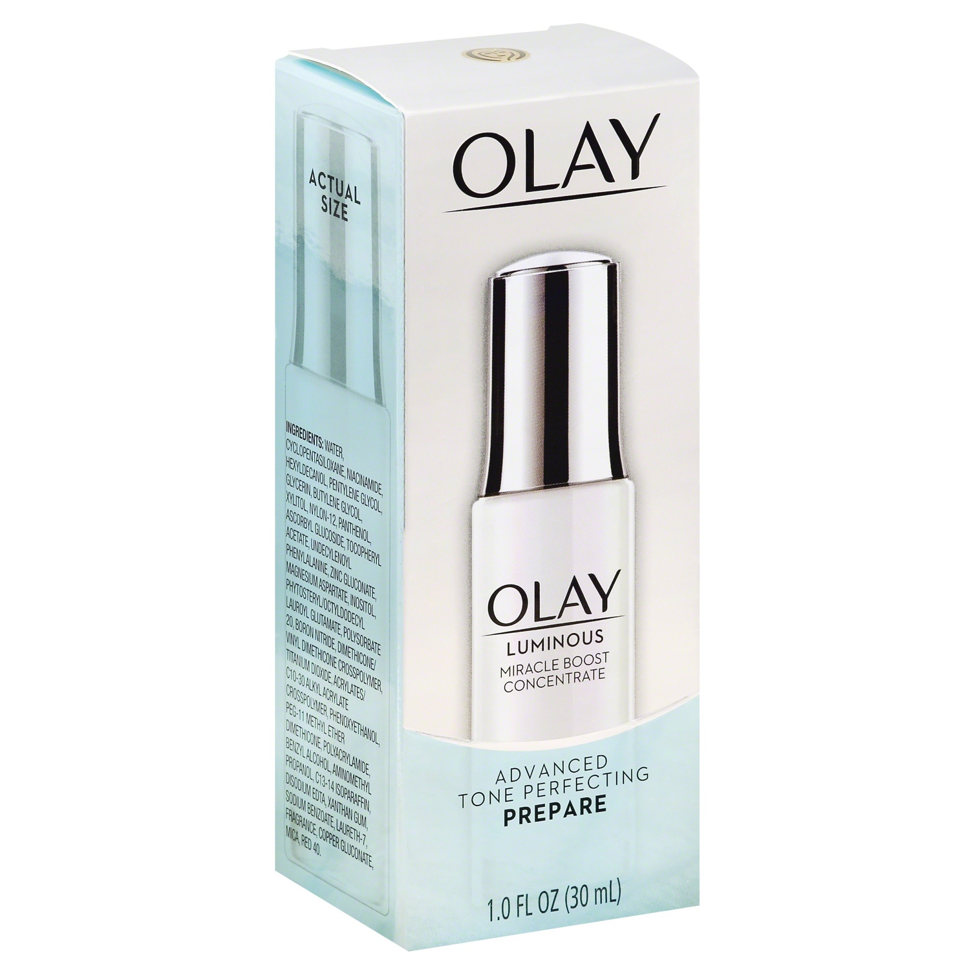 slide 1 of 5, Olay Luminous Miracle Boost Concentrate, 1 oz