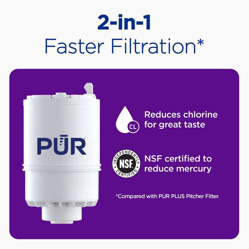 slide 4 of 12, PUR Filtration PUR Faucet Vertical Mount Water Filtration System Black: Best Faucet Water Purifier, Easy Installation, Filters Mercury & Lead, 1 ct