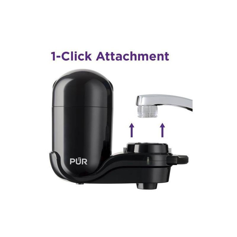 slide 6 of 11, PUR Filtration PUR Faucet Vertical Mount Water Filtration System Black: Best Faucet Water Purifier, Easy Installation, Filters Mercury & Lead, 1 ct