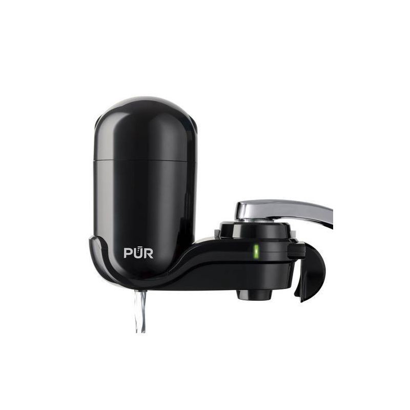 slide 1 of 11, PUR Filtration PUR Faucet Vertical Mount Water Filtration System Black: Best Faucet Water Purifier, Easy Installation, Filters Mercury & Lead, 1 ct