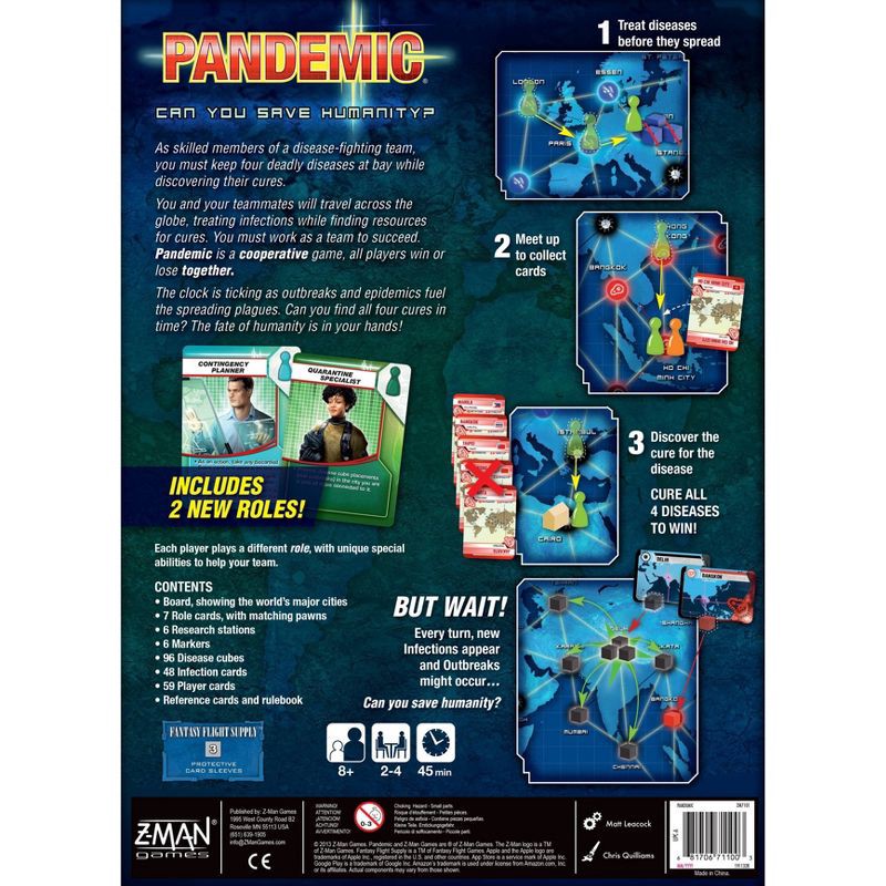 slide 3 of 9, Asmodee Pandemic Board Game, 1 ct