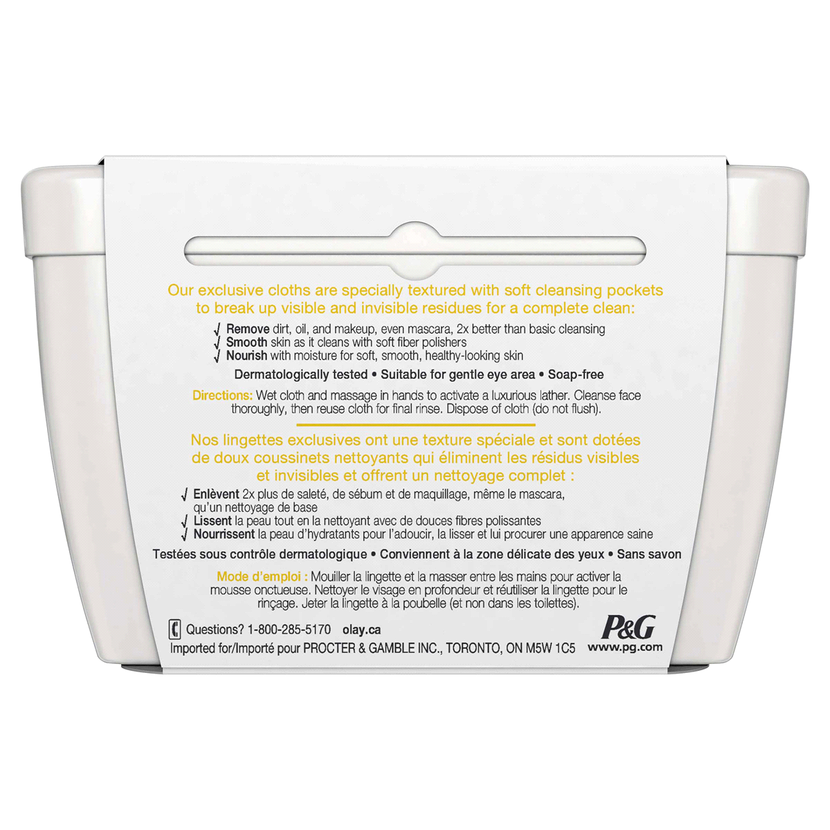 slide 3 of 6, Olay Daily Facials Nourishing Cleaning Cloths Tub with Shea Butter, 33 ct