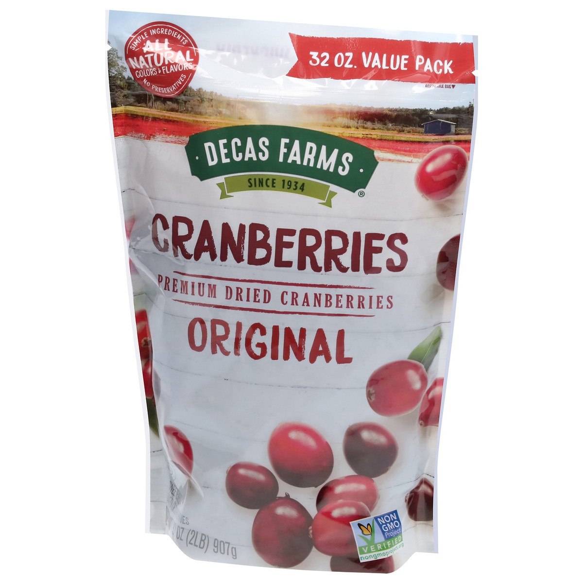 slide 5 of 13, Decas Farms Value Pack Premium Original Dried Cranberries 32 oz, 32 oz