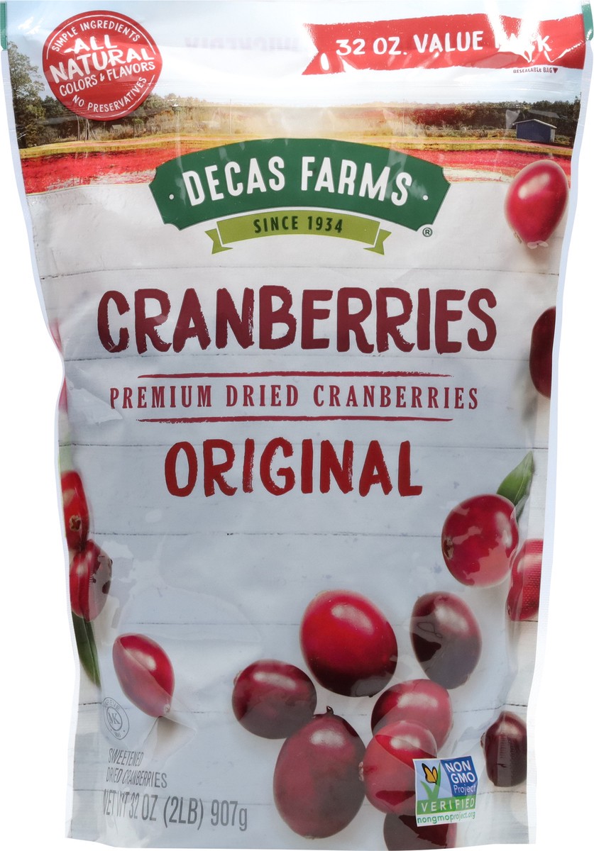 slide 4 of 13, Decas Farms Value Pack Premium Original Dried Cranberries 32 oz, 32 oz