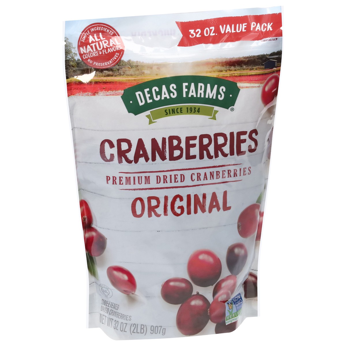 slide 7 of 13, Decas Farms Value Pack Premium Original Dried Cranberries 32 oz, 32 oz