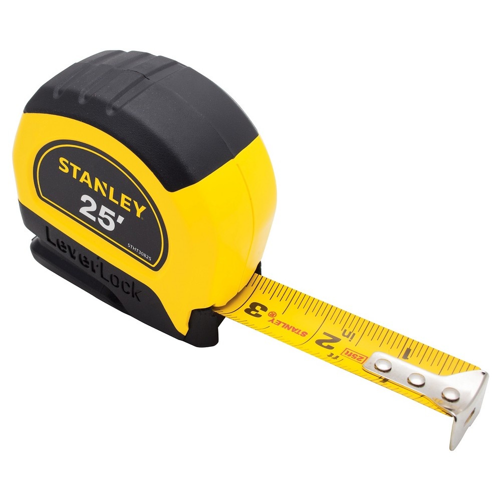 slide 3 of 4, Stanley 25' Leverlock Tape Measure - STHT30825, 1 ct