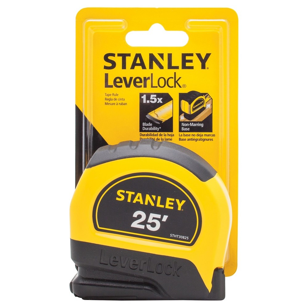 slide 4 of 4, Stanley 25' Leverlock Tape Measure - STHT30825, 1 ct