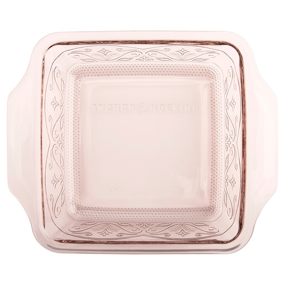 slide 3 of 6, Anchor Hocking Laurel 8" Rosewater Cake Dish, 8 in