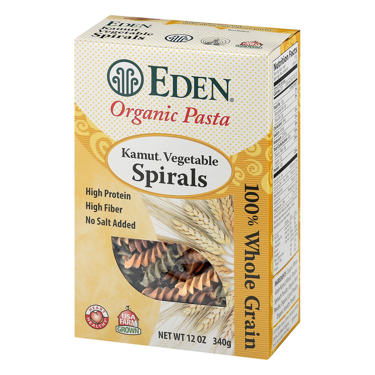 slide 3 of 9, Eden Foods Organic Vegetable Spirals Pasta 12 oz, 12 oz