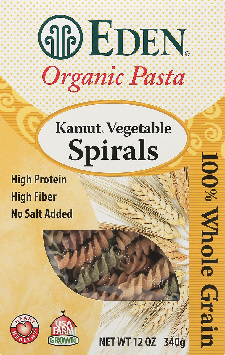 slide 6 of 9, Eden Foods Organic Vegetable Spirals Pasta 12 oz, 12 oz