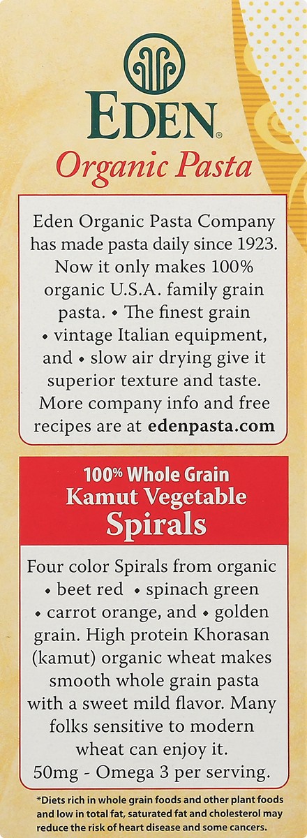 slide 7 of 9, Eden Foods Organic Vegetable Spirals Pasta 12 oz, 12 oz