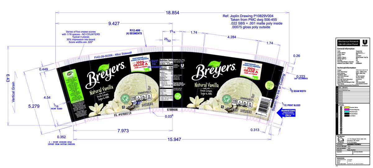 slide 3 of 7, Breyers Classics Natural Vanilla Ice Cream - 48 Oz, 1.5 qt
