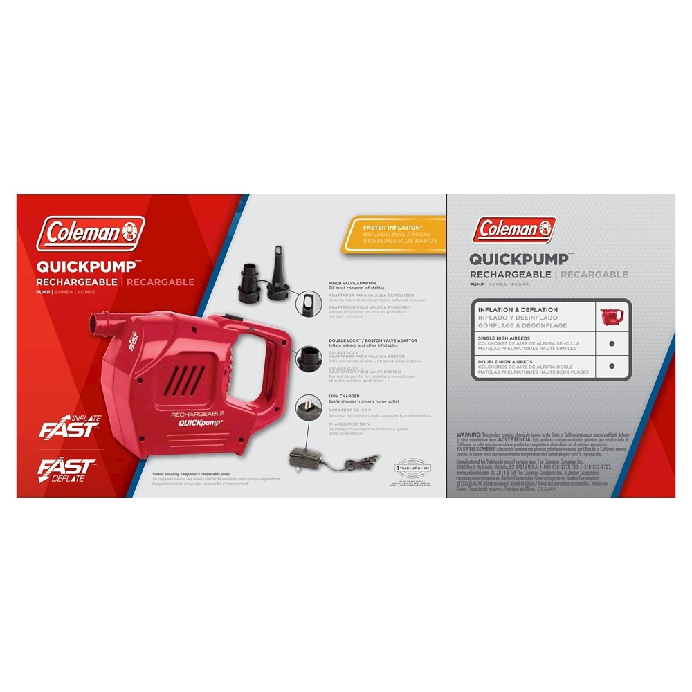 slide 6 of 6, Coleman QuickPump Rechargeable Pump, 1 ct