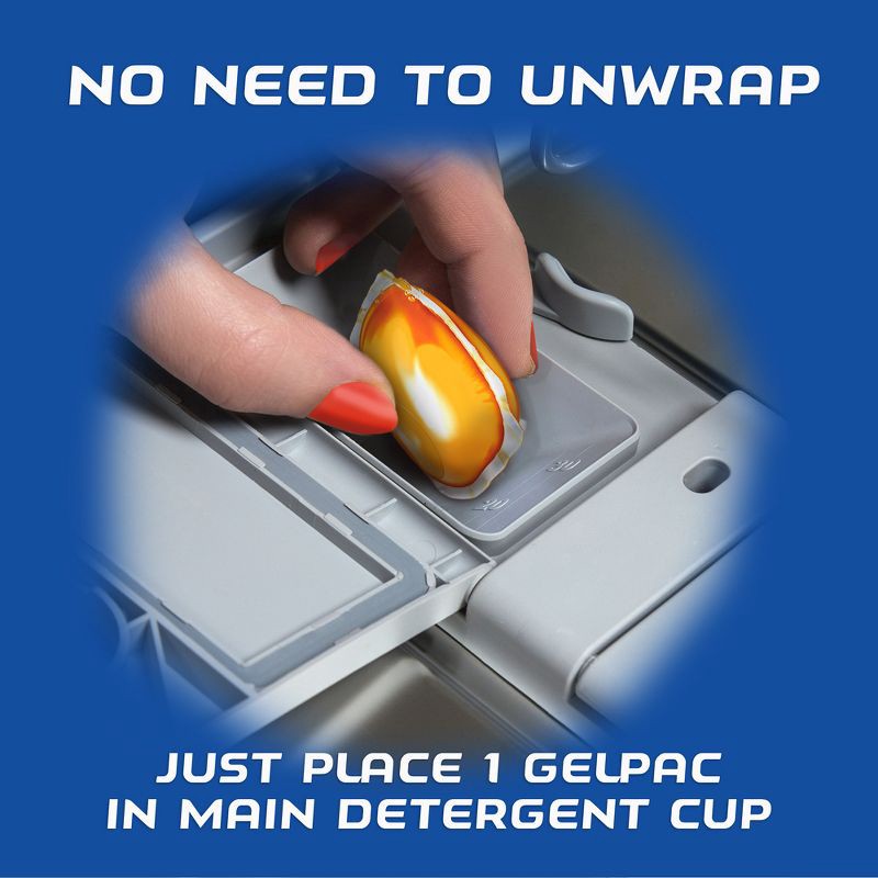 slide 3 of 7, Finish Orange Scent Gelpacs Dishwasher Detergent - 48.8oz/84ct, 48.8 oz, 84 ct