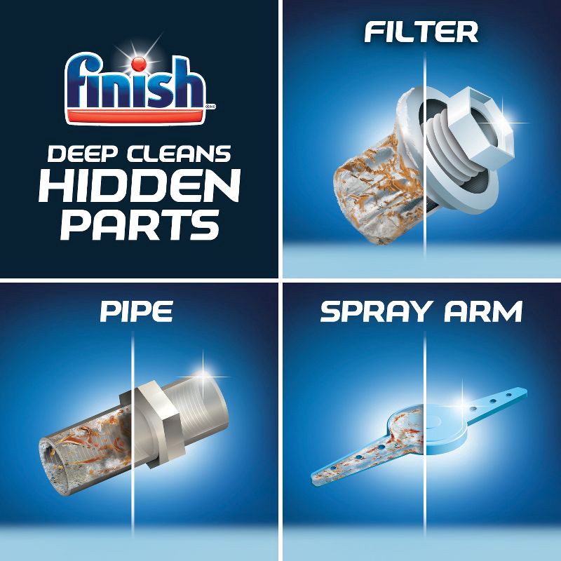 slide 4 of 7, Finish Fight Grease and Limescale Liquid Dishwasher Hygienic Cleaner - 8.45 fl oz, 8.45 fl oz