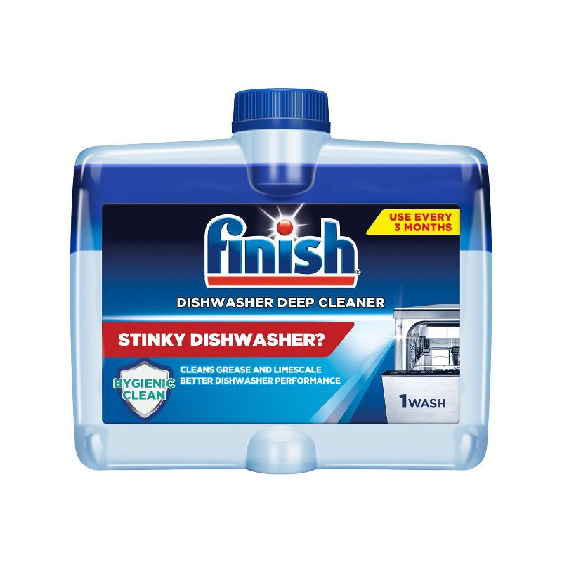 slide 1 of 7, Finish Fight Grease and Limescale Liquid Dishwasher Hygienic Cleaner - 8.45 fl oz, 8.45 fl oz