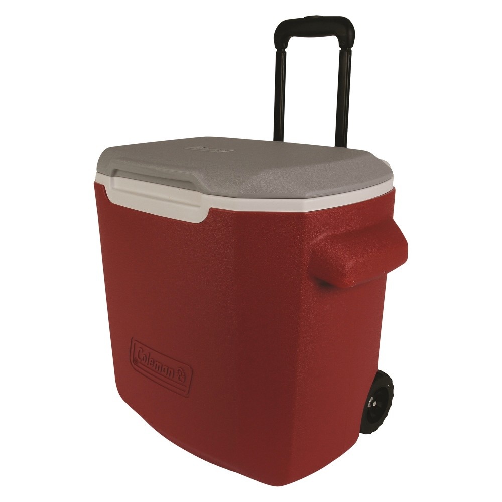 slide 3 of 3, Coleman C-Tec Performance Wheeled Cooler - Red, 28 qt