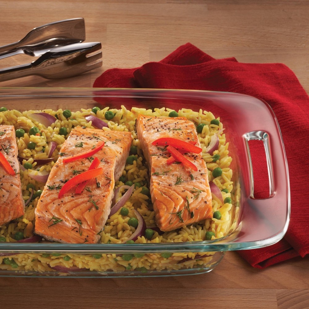 slide 3 of 6, Pyrex 3qt Oblong Glass Baking Dish, 3 qt