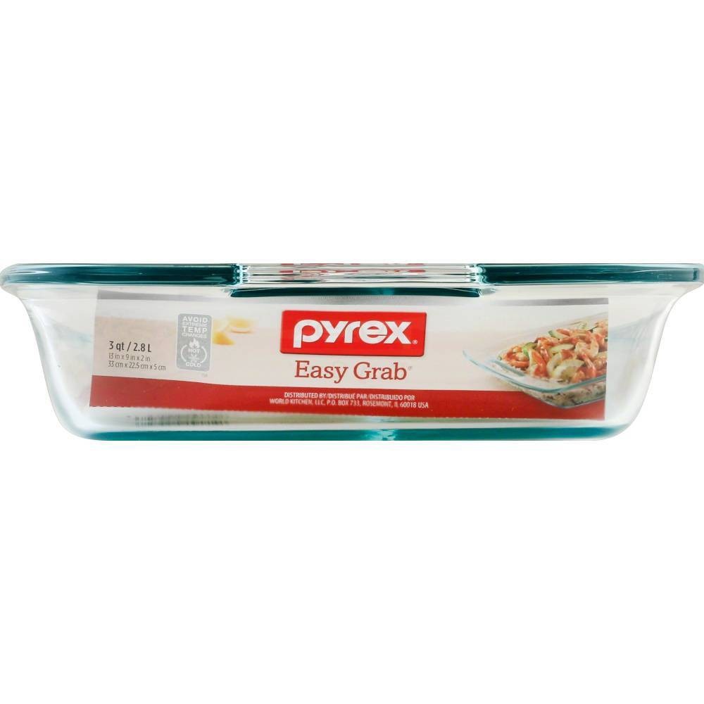 slide 5 of 6, Pyrex 3qt Oblong Glass Baking Dish, 3 qt