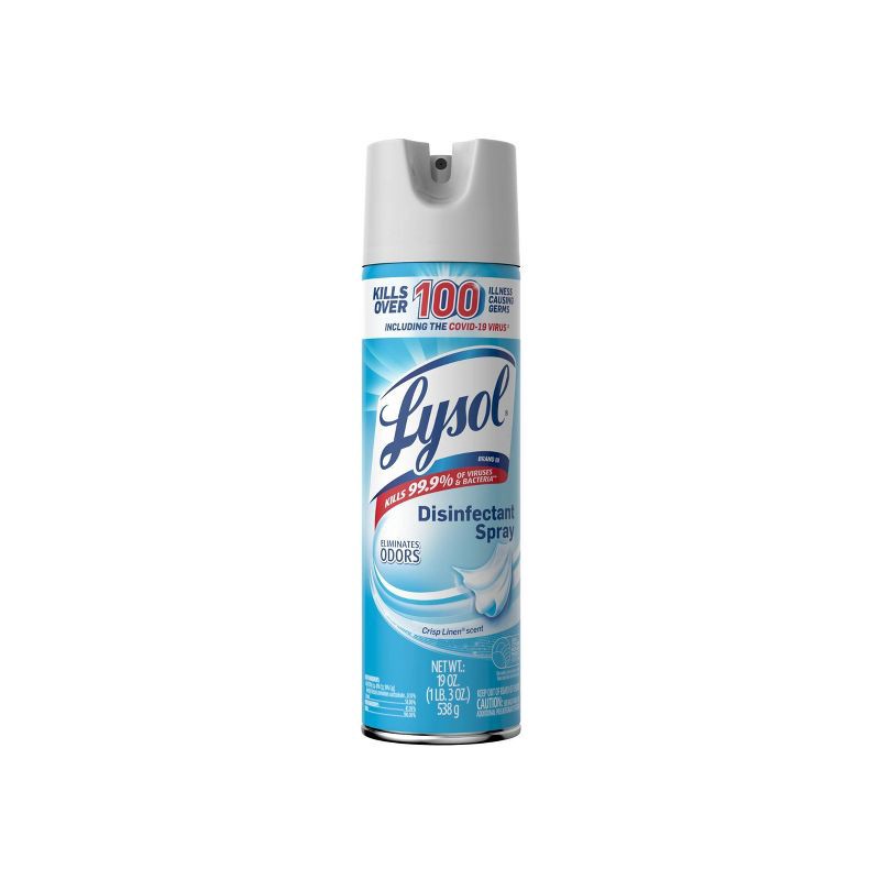 slide 1 of 10, Lysol Crisp Linen Disinfectant Aerosol Spray - 19oz, 19 oz