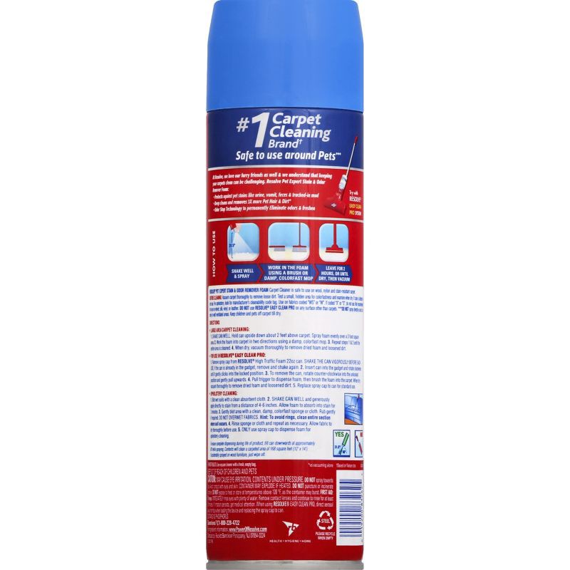 slide 2 of 9, Resolve Clean & Fresh Pet Carpet Foam - 22oz, 22 oz