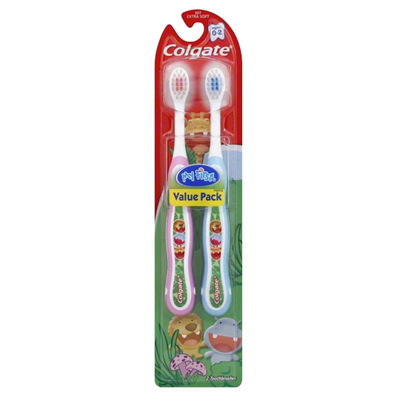 slide 1 of 8, Colgate My First Baby and Toddler Toothbrush Extra Soft - 2ct, 2 ct