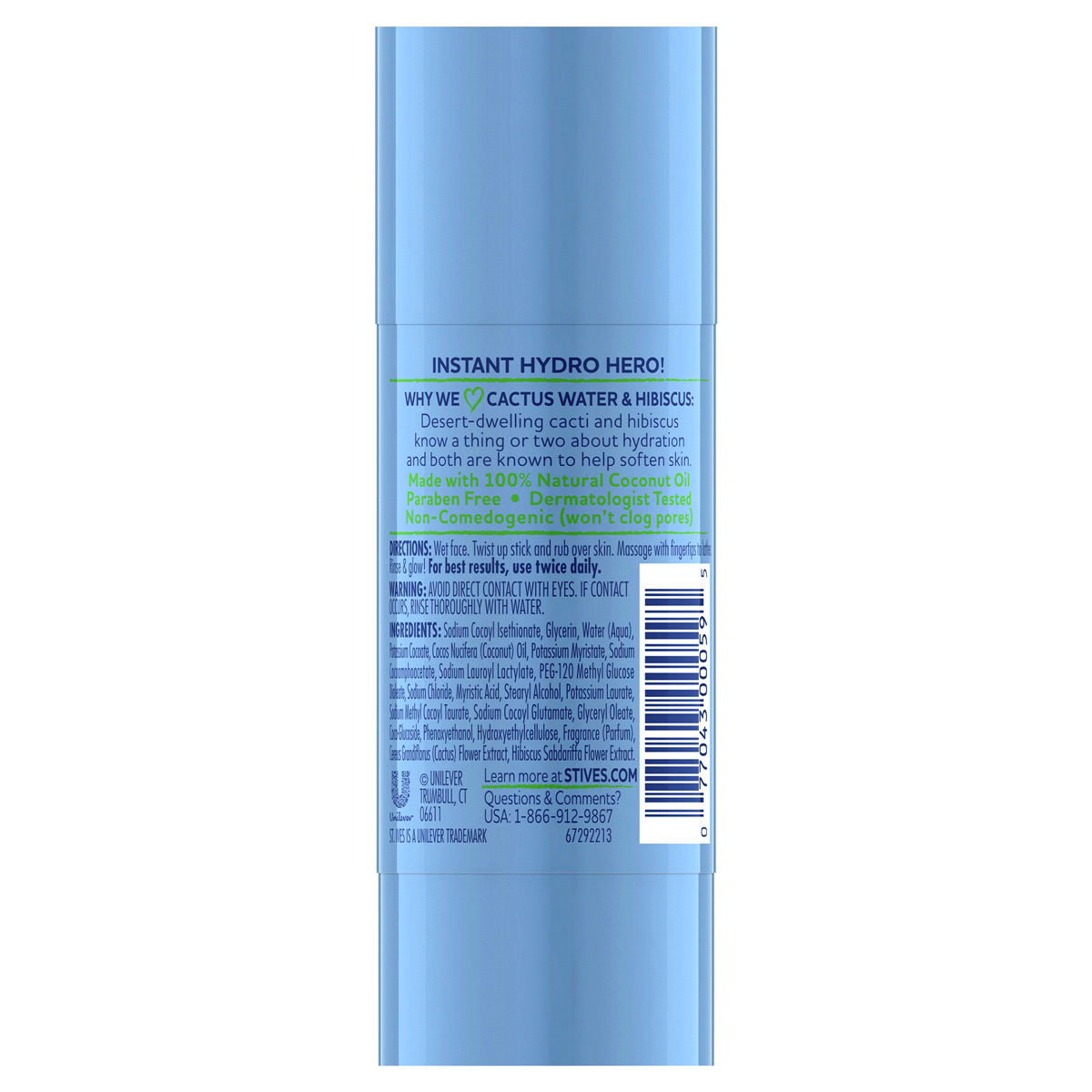 slide 3 of 6, St. Ives Hydration Cactus Water & Hibiscus Cleansing Stick, 1.59 oz