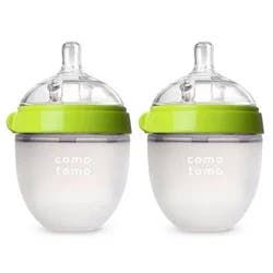 Comotomo Silicone Bottle 5-Oz (2 Pack)- Green