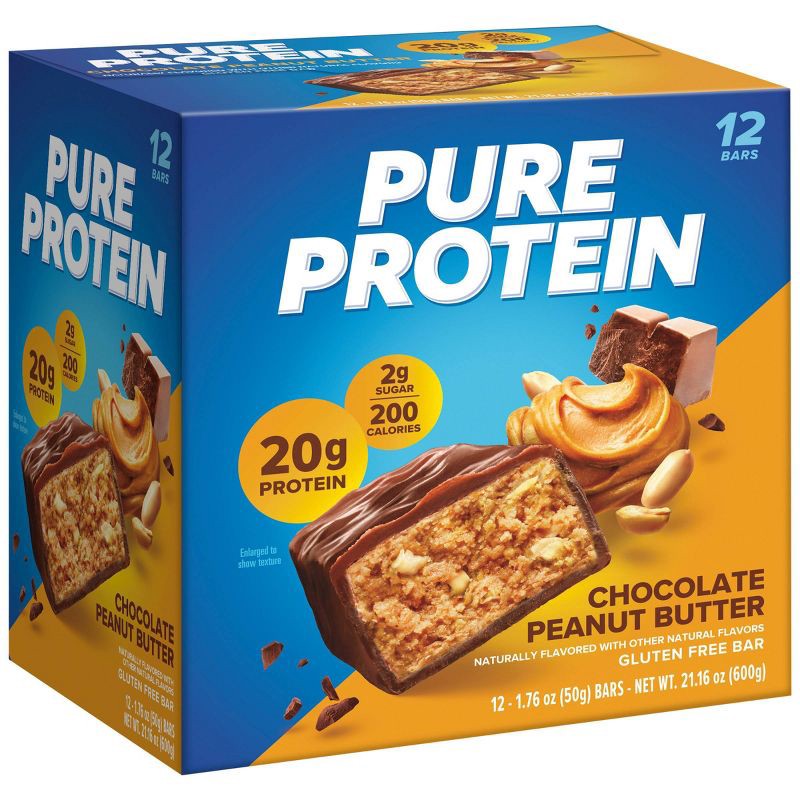 slide 4 of 6, Pure Protein Bar - Chocolate Peanut Butter - 12ct, 12 ct