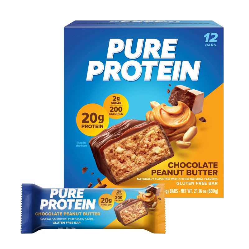slide 1 of 6, Pure Protein Bar - Chocolate Peanut Butter - 12ct, 12 ct