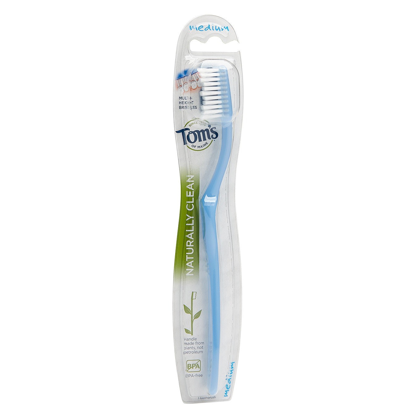 slide 1 of 3, Tom's of Maine Medium Natural Toothbrush - Colors May Vary, 1 ct