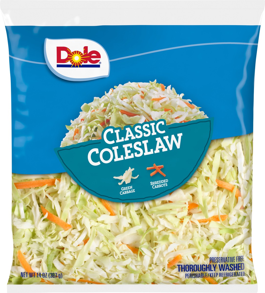 slide 1 of 7, Dole Salad Classic Coleslaw, 14 oz