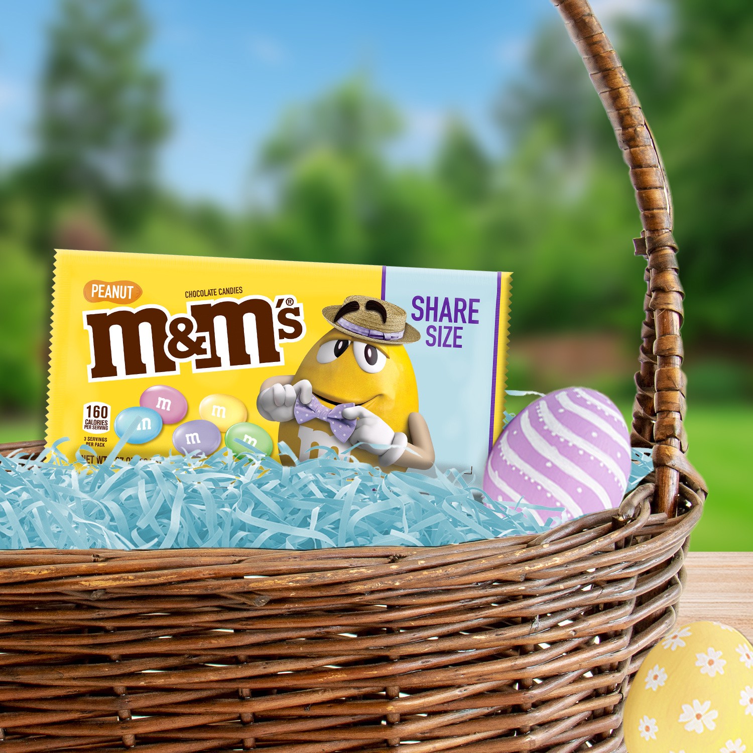 slide 7 of 8, M&M's Peanut Milk Chocolate Pastel Blend Easter Candy, Sharing Size, 3.27 Oz Pack, 3.27 oz
