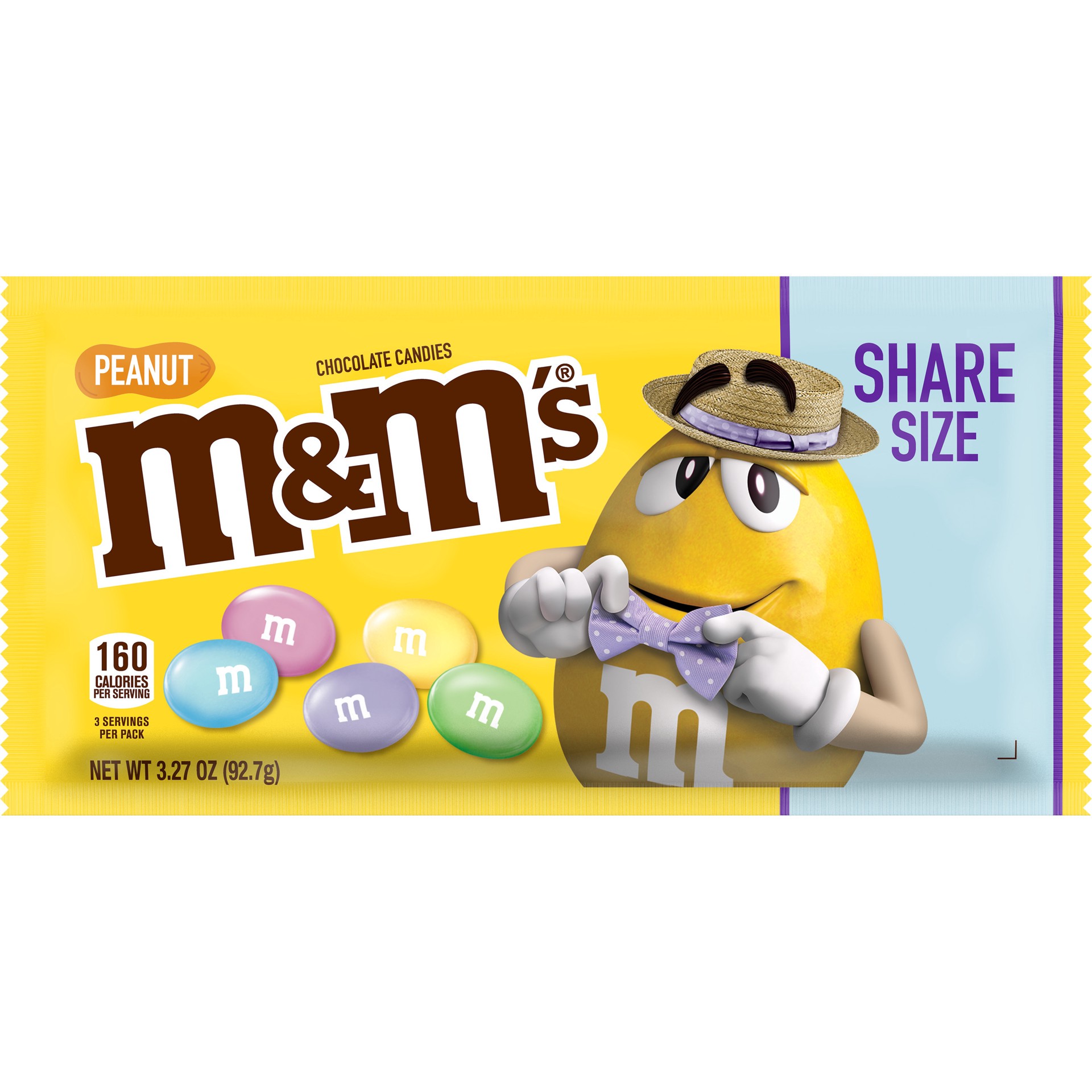 slide 1 of 1, M&M's Peanut Pastel Easter Chocolate Candy, 3.27 oz, 3.27 oz