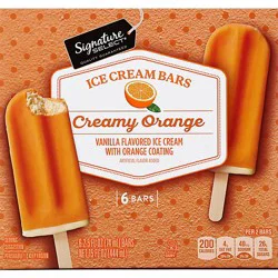 Signature Select Ice Cream Bars Orange Creamy - 6-2.5 Fl. Oz.