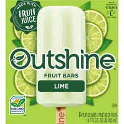 Outshine Lime Frozen Fruit Bars - 6 Count