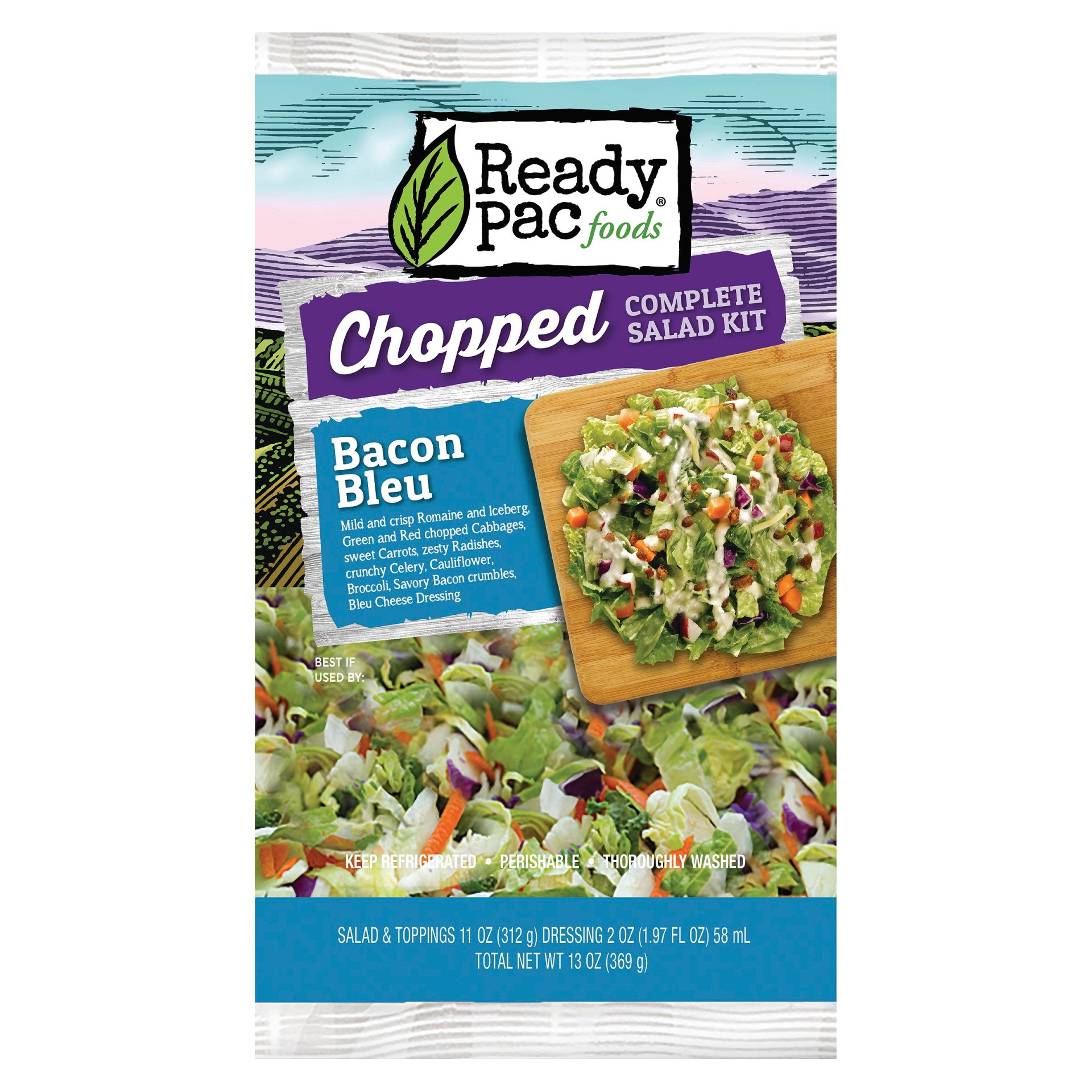slide 1 of 1, Ready Pac Foods Ready Pac Bacon Bleu Chopped Salad Kit, 13 oz