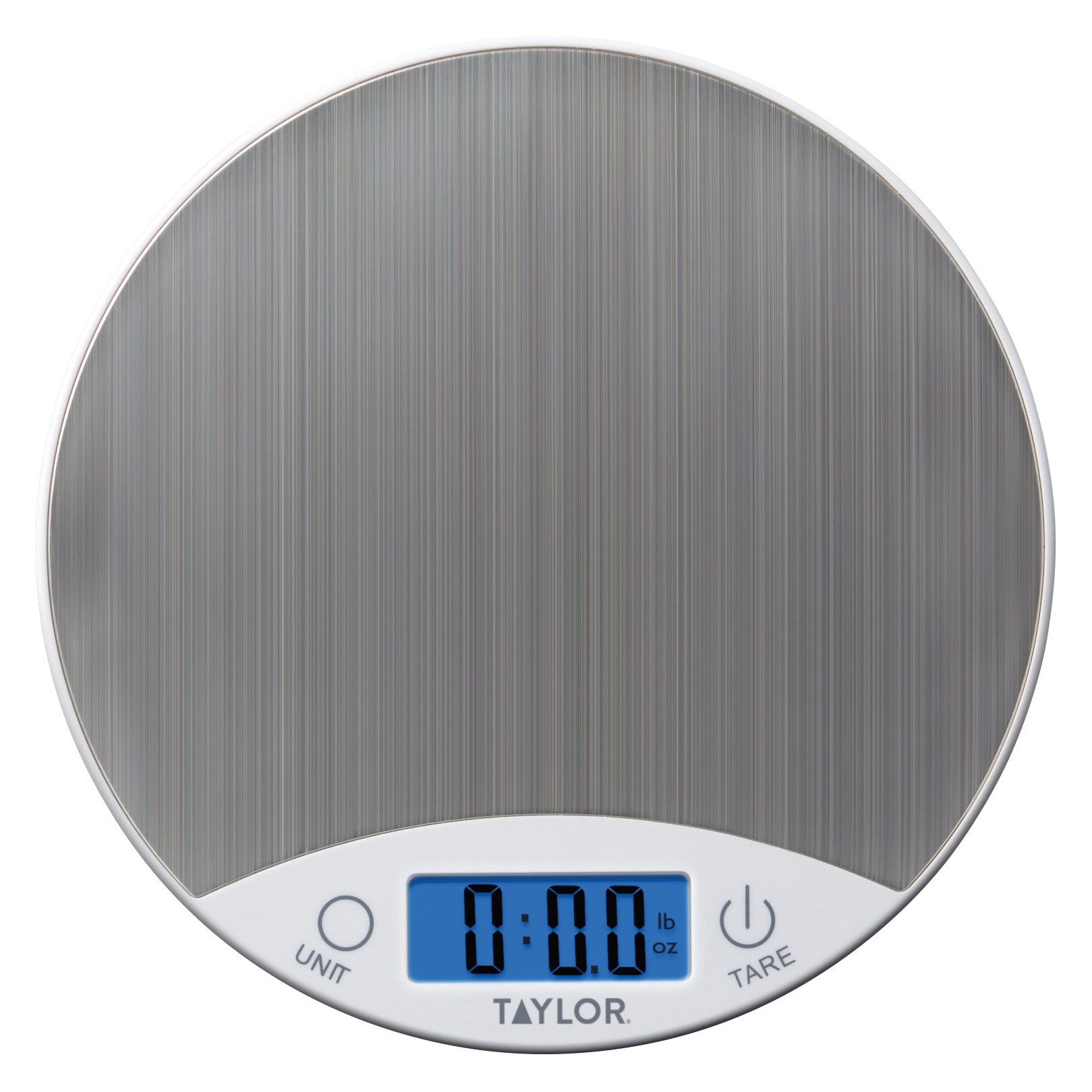 slide 1 of 3, Taylor Digital Food Scale - White/Stainless, 11 lb