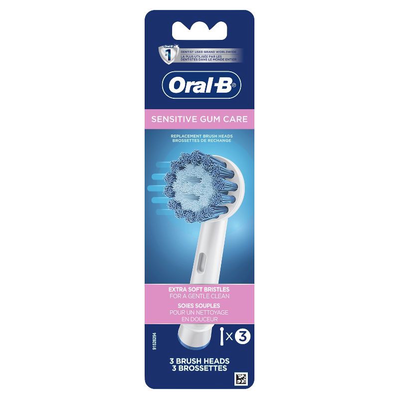 slide 1 of 9, Oral-B Sensitive Gum Care Electric Toothbrush Replacement Brush Heads, 1 ct