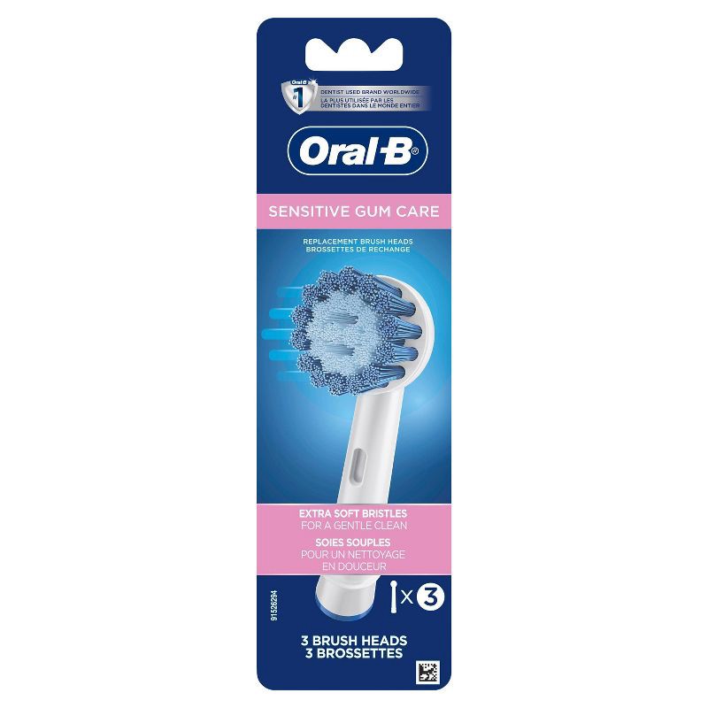 slide 6 of 6, Oral-B Sensitive Gum Care Electric Toothbrush Replacement Heads - 3ct, 3 ct
