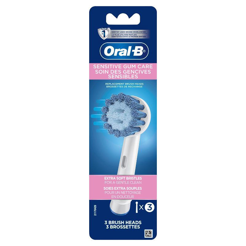 slide 7 of 7, Oral-B Sensitive Gum Care Electric Toothbrush Replacement Brush Heads, 1 ct